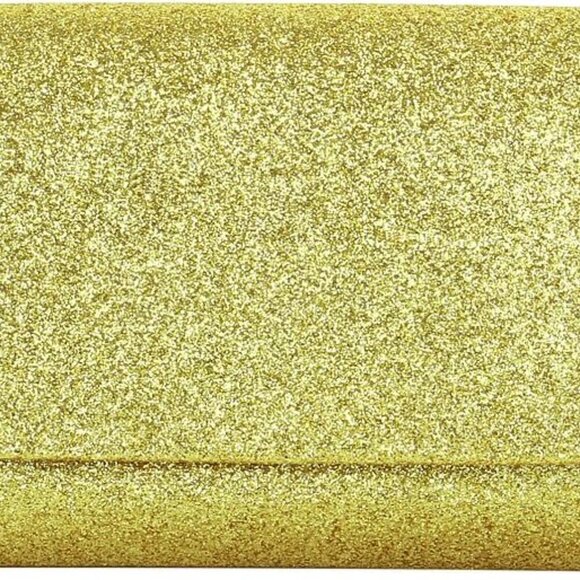Small Metallic Glitter Clutch Evening Bag Womens Party Night Out - Picture 5 of 5